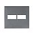 PLACA P/ 2 MODULOS SEM SUPORTE  4X4 -  PIAL PLUS + CINZA - Imagem 1