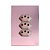 CJ TOMADA TRIPLA 10A 4X2 - NOVARA GLASS OURO ROSE / CROMADO - Imagem 1