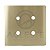 PLACA P/ 4 FUROS COM SUPORTE  4X4 - DICOMPEL NOVARA  DOURADO - Imagem 1