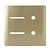 PLACA P/ 2 INTERRUPTORES + 2 FUROS 4X4 - DICOMPEL NOVARA DOURADO - Imagem 1