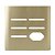 PLACA P/ 5 INTERRUPTORES + TOMADA COM SUPORTE 4X4 - NOVARA DOURADO - Imagem 1