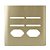 PLACA P/ 4 INTERRUPTORES + 2 TOMADAS COM SUPORTE 4X4 - NOVARA DOURADO - Imagem 1
