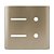 PLACA P/ 2 INTERRUPTORES + 2 FUROS COM SUPORTE 4X4 - NOVARA CHAMPANHE - Imagem 1