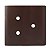 PLACA P/ 3 FUROS COM SUPORTE  4X4 - NOVARA MARROM FOSCO - Imagem 1
