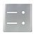 PLACA P/ 2 INTERRUPTORES + 2 FUROS C/ SUPORTE  4X4-NOVARA PRATA - Imagem 1