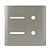 PLACA P/ 2 INTERRUPTORES + 2 FUROS C/ SUPORTE 4X4 - NOVARA AÇO - Imagem 1