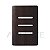 PLACA P/ 3 TECLAS HORI. COM SUPORTE 4X2 - NOVARA TABACO - Imagem 1