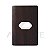 PLACA P/ 1 TOMADA HORIZONTAL COM SUPORTE 4X2 - NOVAVA TABACO - Imagem 1