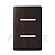 PLACA P/ 2 TECLAS HORIZONTAIS C/SUPORTE 4X2 - NOVARA TABACO - Imagem 1