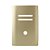 PLACA P/ 2 INTERRUPTORES + FURO 4X2 - DICOMPEL NOVARA DOURADO - Imagem 1