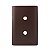 PLACA FURO DUPLO COM SUPORTE 4X2 - DICOMPEL NOVARA MARROM FO - Imagem 1