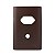 PLACA P/ 1 TOMADA + FURO COM SUPORTE 4X2 - NOVARA MARROM. F - Imagem 1
