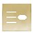 PLACA P/ 3 INTERRUPTORES + TOMADA C/ SUPORTE 4X4 - NOVARA GLASS DOURADO - Imagem 1