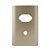 PLACA P/ 1 TOMADA + FURO COM SUPORTE 4X2 - NOVARA CHAMPANHE - Imagem 1