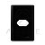 PLACA P/ 1 CAMPAINHA HORIZONTAL  COM SUPORTE (DESENHADA) 4X2 - DICOMPEL NOVARA PRETO BRILHANTE - DNV1700/124PB - Imagem 1