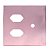 PLACA P/ 2 TOMADAS + FURO C/SUPORTE 4X4 - NOVARA GLASS OURO ROSE - Imagem 1