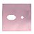PLACA P/1 TOMADA + FURO COM SUPORTE 4X4 - NOVARA GLASS OURO ROSE - Imagem 1