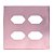 PLACA P/ 4 TOMADAS COM SUPORTE 4X4 - NOVARA GLASS OURO ROSE - Imagem 1