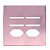 PLACA P/ 4 INTERRUPTORES + TOMADA COM SUPORTE 4X4 - DICOMPEL NOVARA GLASS OURO ROSE - Imagem 1