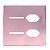 PLACA P/ 2 INTERRUPTORES +TOMADA DUPLA C/SUPORTE 4X4 - NOVARA GLASS OURO ROSE - Imagem 1