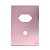 PLACA P/ 1 TOMADA + FURO COM SUPORTE 4X2 - NOVARA GLASS OURO ROSE - Imagem 1