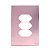 PLACA P/ 3 TOMADAS COM SUPORTE 4X2 - NOVARA GLASS OURO ROSE - Imagem 1