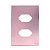 PLACA P/ 2 TOMADAS SEPARADAS C/SUPORTE 4X2 - NOVARA GLASS OURO ROSE - Imagem 1