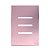 PLACA P/ 3 INTERRUPTORES HORIZONTAL C/SUPORTE 4X2 - NOVARA GLASS OURO ROSE - Imagem 1