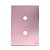 PLACA COM 2 FUROS COM SUPORTE 4X2 - NOVARA GLASS OURO ROSE - Imagem 1