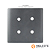 PLACA P / 4 FUROS COM SUPORTE 4X4 - NOVARA PRETO GRAFITE - Imagem 1