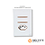 CJ INTERRUPTOR DUPLO PARALELO + TOMADA 10A 4X2 - NOVARA GLASS BRANCO / OURO ROSE - Imagem 1