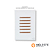 CJ INTERRUPTOR SEXTUPLO SIMPLES (ESPECIAL) 4X2 -  NOVARA GLASS BRANCO / OURO ROSE - Imagem 1