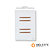 CJ INTERRUPTOR QUADRUPLO SIMPLES (ESPECIAL) 4X2 - NOVARA GLASS BRANCO / OURO ROSE - Imagem 1