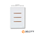 CJ INTERRUPTOR TRIPLO SIMPLES COM SUPORTE 4X2 - NOVARA GLASS BRANCO / OURO ROSE - Imagem 1
