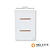 CJ INTERRUPTOR DUPLO SIMPLES 4X2 - NOVARA GLASS BRANCO / OURO ROSE - Imagem 1