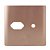 PLACA P/ 1 TOMADA + FURO  4X4 - NOVARA OURO ROSE - Imagem 1