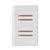 CJ INTERRUPTOR QUADRUPLO PARALELO (ESPECIAL) 4X2 - NOVARA BRANCO C/OURO ROSE - Imagem 1