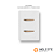 CJ INTERRUPTOR DUPLO PARALELO COM SUPORTE 4X2 - NOVARA BRANCO C/ OURO ROSE - Imagem 1