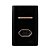 CJ INTERRUPTOR PARALELO +TOMADA 10A 4X2 - NOVARA PRETO BRILHANTE OURO ROSE - Imagem 1
