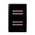 CJ INTERRUPTOR QUADRUPLO PARALELO (ESPECIAL) 4X2 - NOVARA PRETO BRILHANTE OURO ROSE - Imagem 1