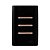 CJ INTERRUPTOR TRIPLO SIMPLES  4X2 - NOVARA PRETO BRILHANTE OURO ROSE - Imagem 1