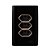 CJ TOMADA TRIPLA 10A 4X2 - NOVARA PRETO BRILHANTE OURO ROSE - Imagem 1