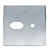 PLACA P/ 1 TOMADA + FURO C/ SUPORTE 4X4 - NOVARA GLASS ESPELHADA - Imagem 1
