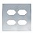 PLACA P/ 4 TOMADAS COM SUPORTE 4X4 - NOVARA GLASS ESPELHADA - Imagem 1