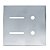 PLACA P/ 2 INTERRUPTORES + 2 FUROS C/SUPORTE 4X4 - NOVARA GLASS ESPELHADA - Imagem 1
