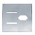 PLACA P/ 2 INTERRUPTORES + TOMADA C/ SUPORTE 4X4 - NOVARA GLASS ESPELHADA - Imagem 1
