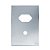 PLACA P/ 1 TOMADA + FURO C/ SUPORTE 4X2 - NOVARA GLASS ESPELHADA - Imagem 1