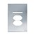 PLACA P/ 1 INTERRUPTOR + TOMADA DUPLA C/SUPORTE 4X2 - NOVARA GLASS ESPELHADA - Imagem 1