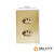 CJ TOMADA DUPLA 10A COM SUPORTE 4X2 - NOVARA GLASS DOURADO GOLD - Imagem 1