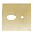 PLACA P/ 1 TOMADA + FURO COM SUPORTE 4X4 - NOVARA GLASS DOURADO - Imagem 1